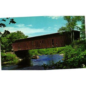 Dover Rochester Covered Bridge Postcard New Hampshire Travel Souvenir Unposted